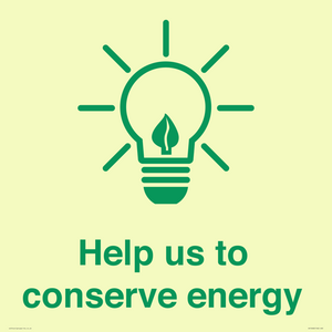 Help us to conserve energy 
